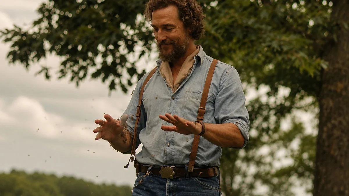 Matthew McConaughey est allergique aux abeilles, Oklahoma Honey l’a quand même plongé au milieu de milliers d’entre elles