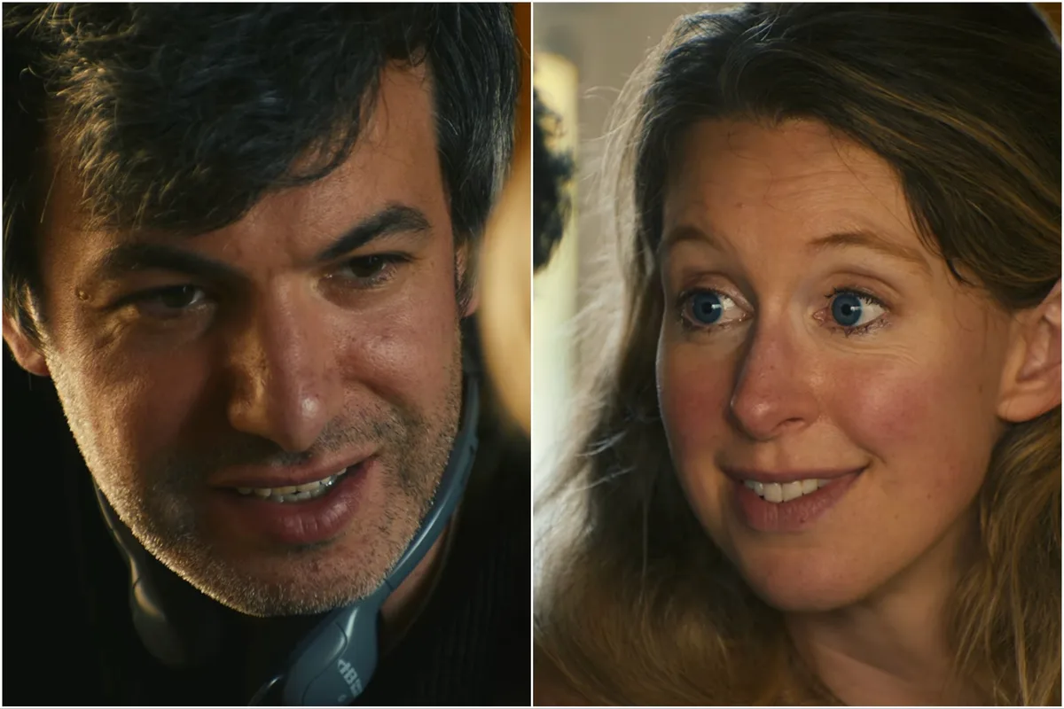 Elizabeth Holmes et Nathan Fielder réunis dans une image du documentaire You Can See Everything